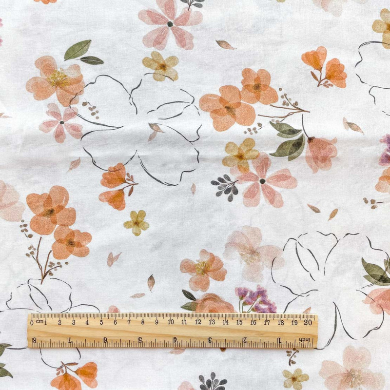 Printed Cotton LILIA Off-White / Soft Multicolored